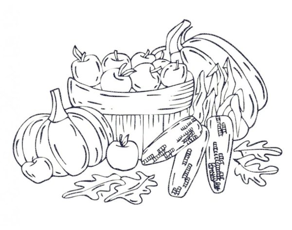 Раскраска. Овощи.