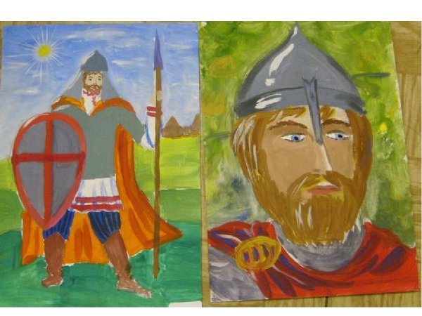 Богатыри. Раскраска