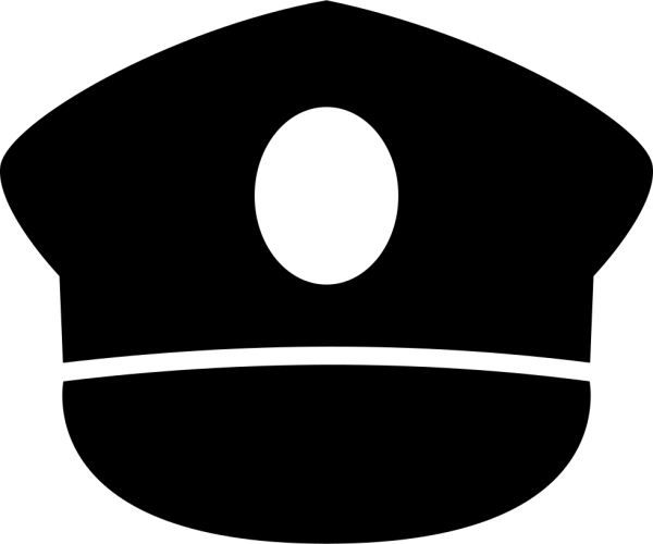 Раскраска фуражка полицейского