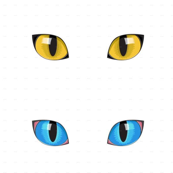 Кошачьи глаза мультяшные