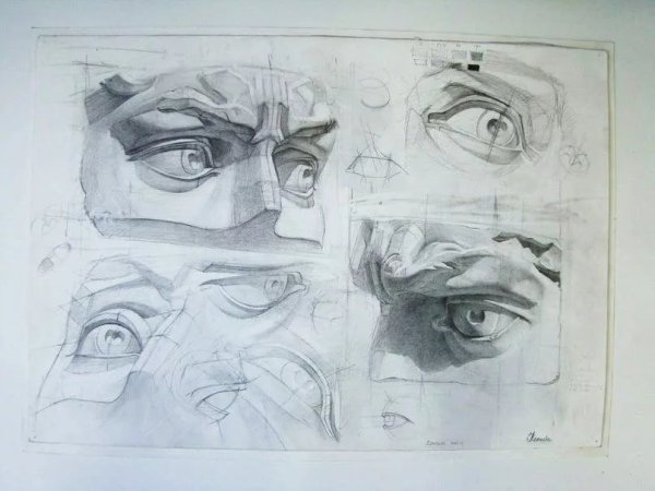 Глаз Давида Академический рисунок