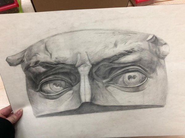 Части лица Давида Академический Гризайл