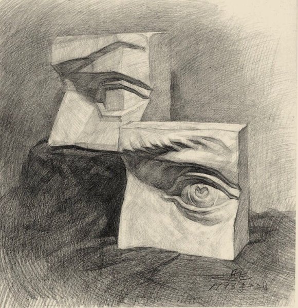 Глаз Давида сбоку гипсовый