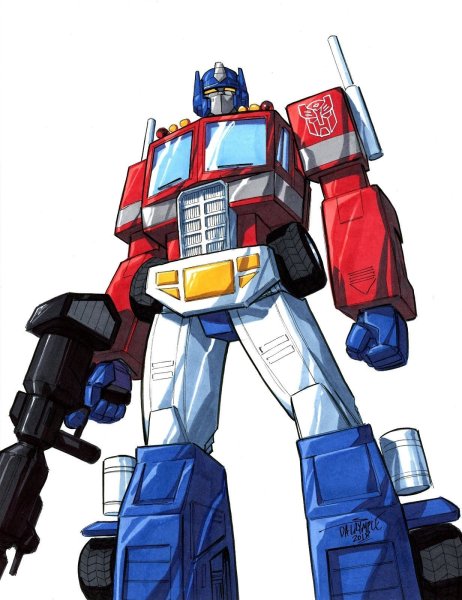 Оптимус Прайм вид сзади