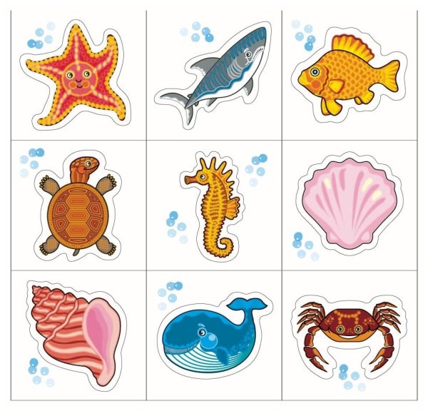 Раскраска морские обитатели