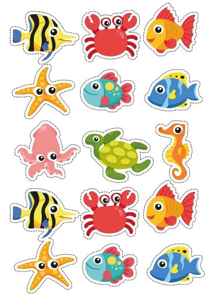 Морские обитатели для детей