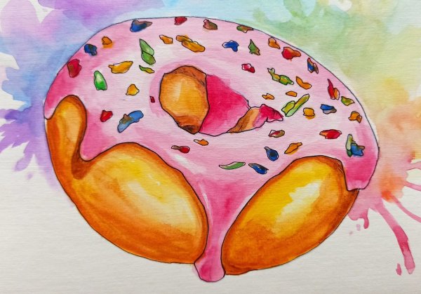 Конкурс рисунков на тему моё любимое блюдо пончики