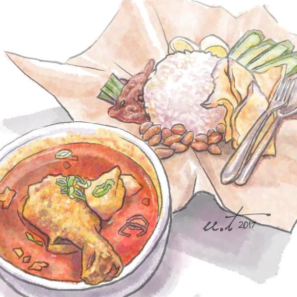 Обед иллюстрация