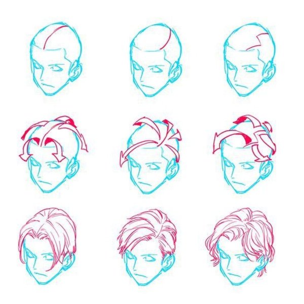 Волосы референс мужские