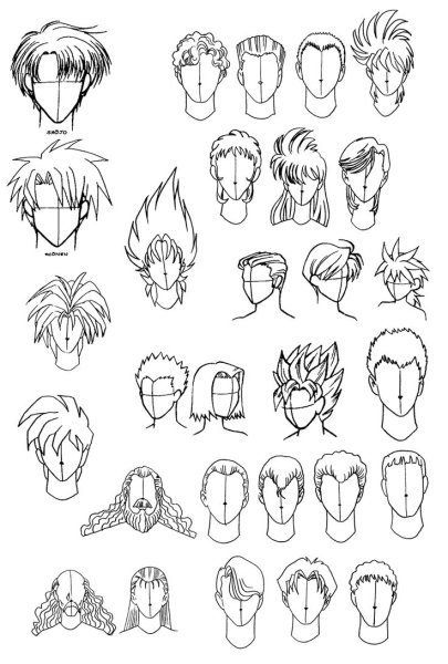 Аниме прически мужские