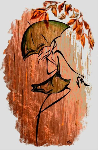 Женщина осень