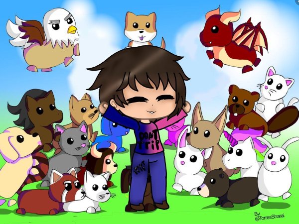 Adopt me питомцы рисунки