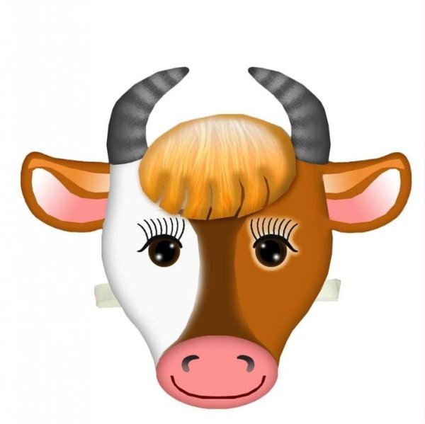Маска коровы для детей