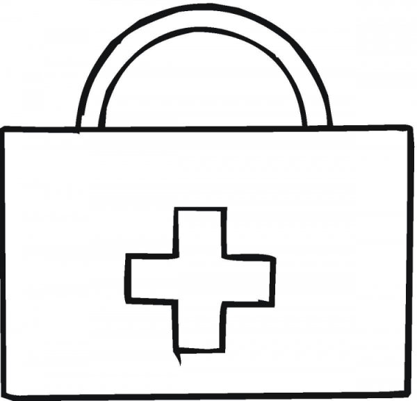 Аптечка раскраска