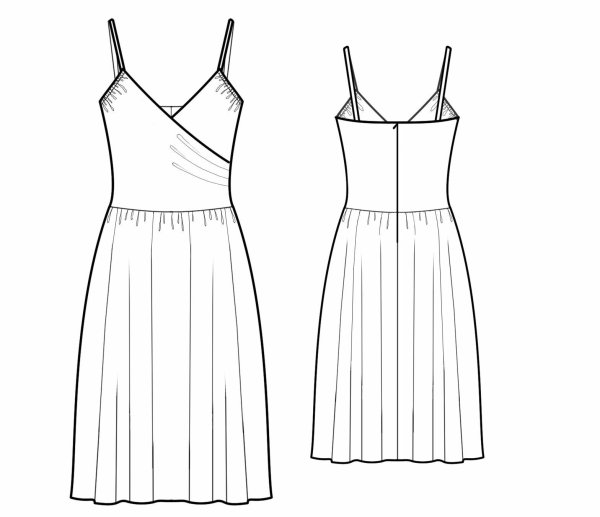 Моделирование сарафана на лямках