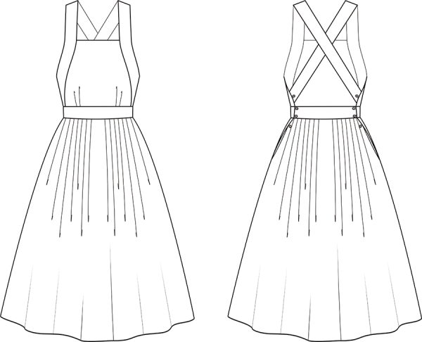 Эскиз летнего платья