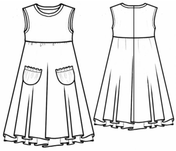 Выкройка сарафана