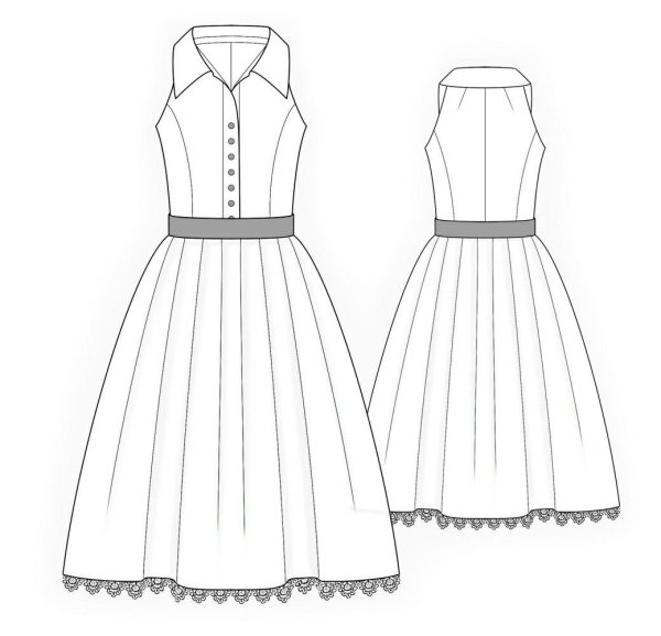 Фасоны платьев для рисования