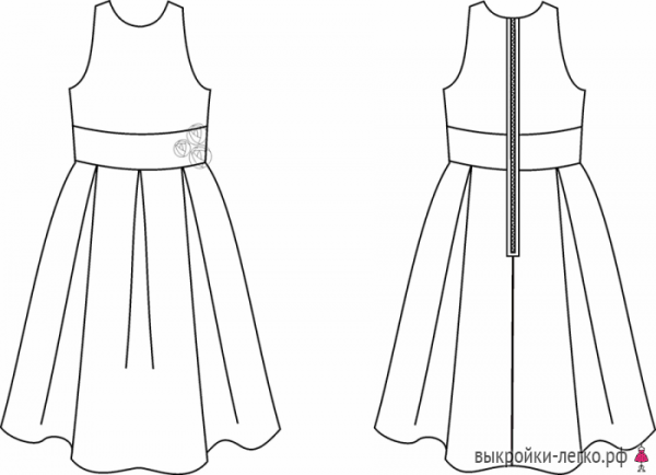 Эскизы нарядных платьев для девочек