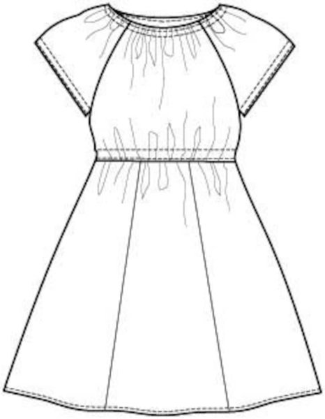 Шаблон платья для рисования