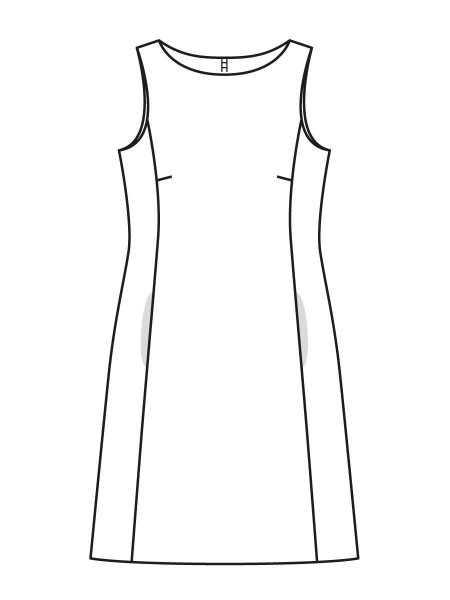 Лекало платья прямого силуэта