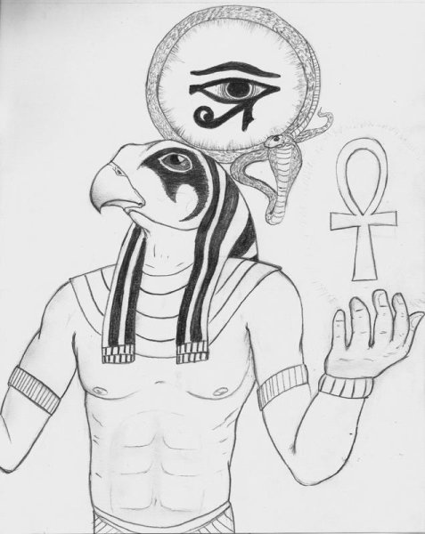 Бог Египта карандашом Амон ра