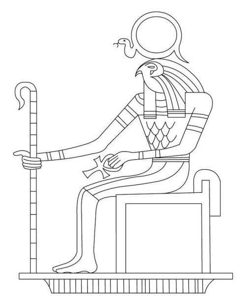 Бог Египта карандашом Амон ра