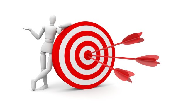 Цель на белом фоне