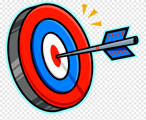 Мишень со стрелой на прозрачном фоне