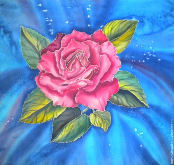 Роспись батик цветы