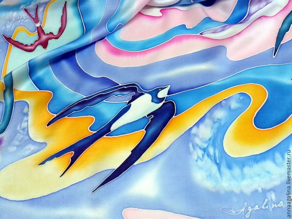 Холодный батик техника росписи