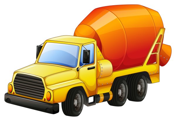 Бетономешалка мультяшная