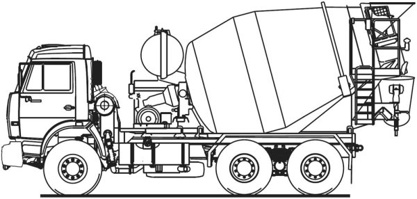 Автобетоносмеситель АБС-6 на шасси КАМАЗ-53229