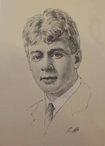 Сергей Есенин портрет карандашом