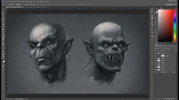 Объемное рисование в фотошопе