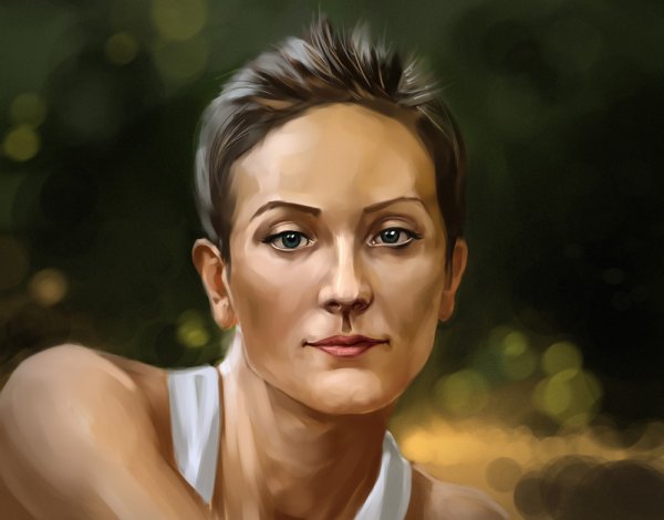 Живописный портрет в фотошопе