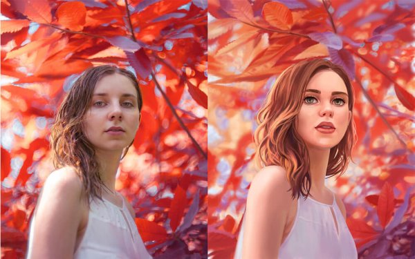 Стилизация портрета под живопись