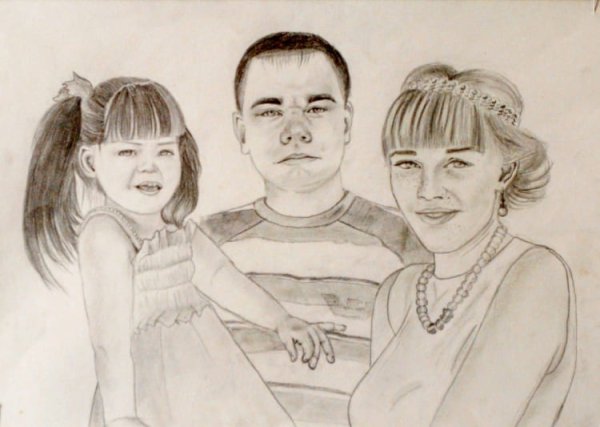 Портреты семьи для детей