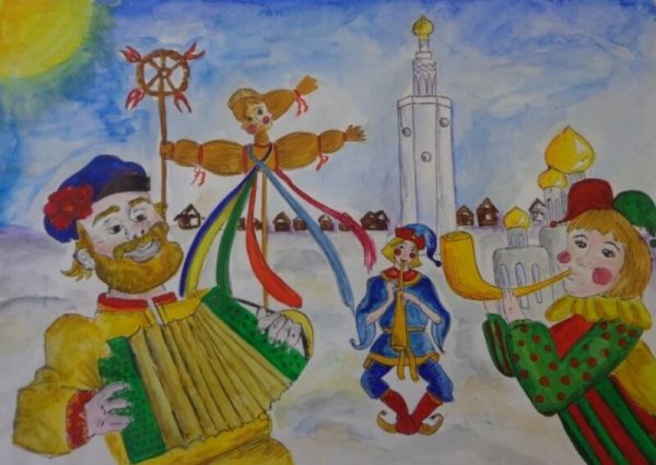 Кот с блинами