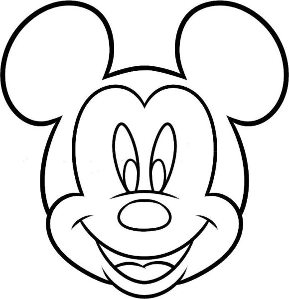 Герои из мультфильмов для срисовки Микки Маус