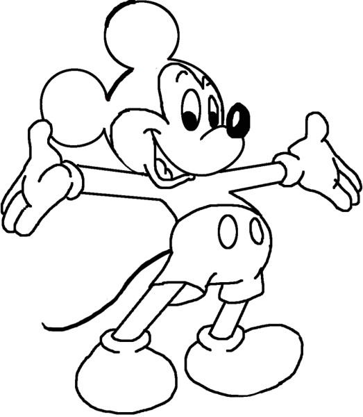 Микки Маус для срисовки