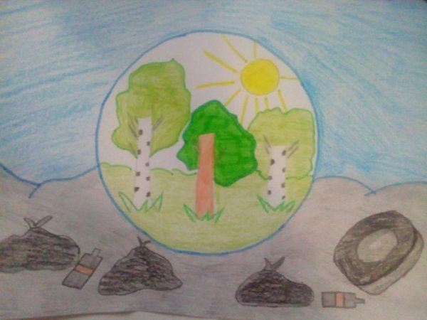 Рисунок на тему чистая Планета