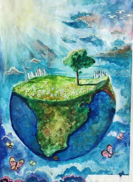 Детские рисунки на тему окружающий мир