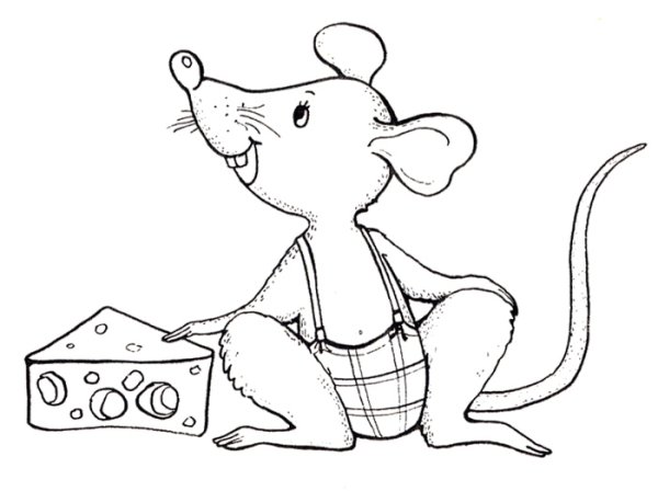Глупый мышонок раскраска для детей