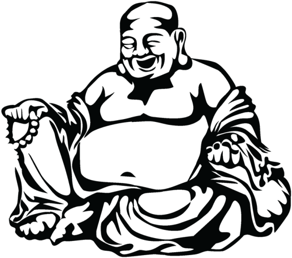 Бог богатства китайский Хотэй рисунок