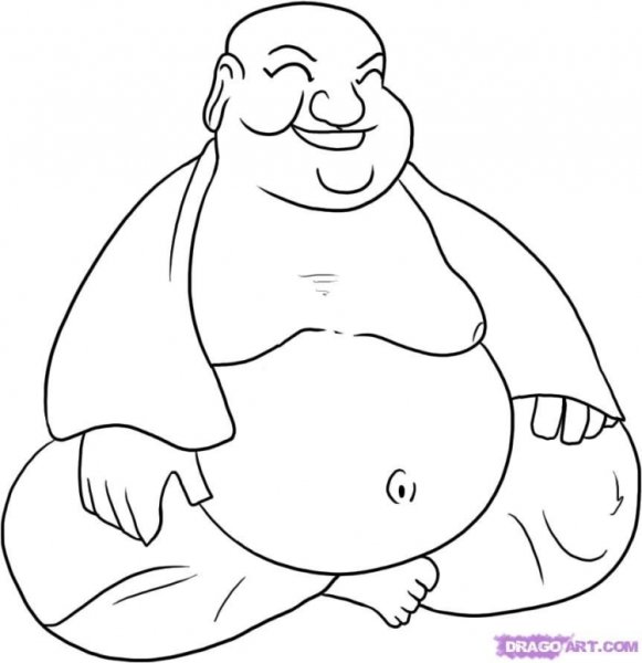 Толстый раскраска