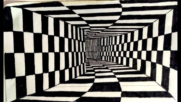 Оптическая иллюзия коридор