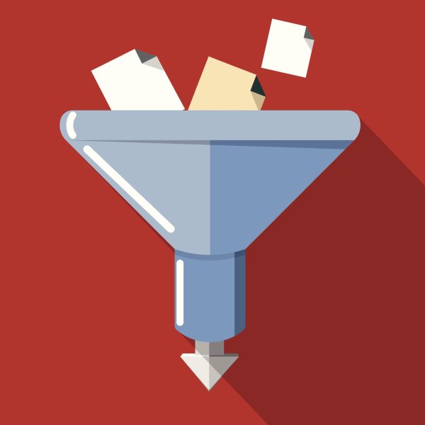 Воронка с фильтром рисунок