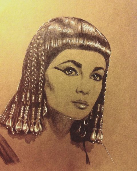 Рисунок Клеопатры в древнем Египте