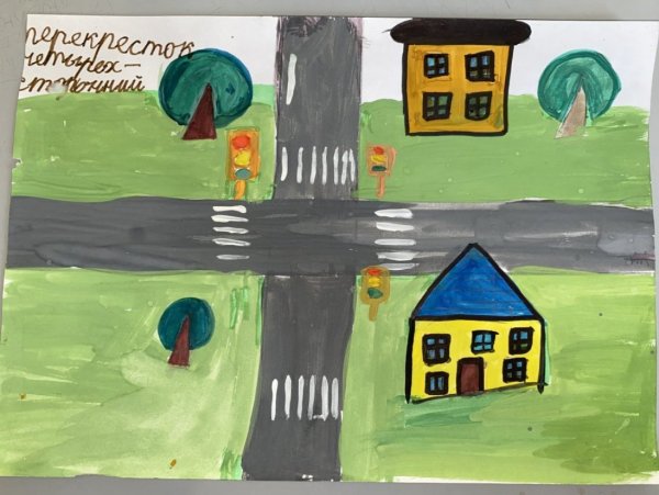 Рисование перекресток в подготовительной группе